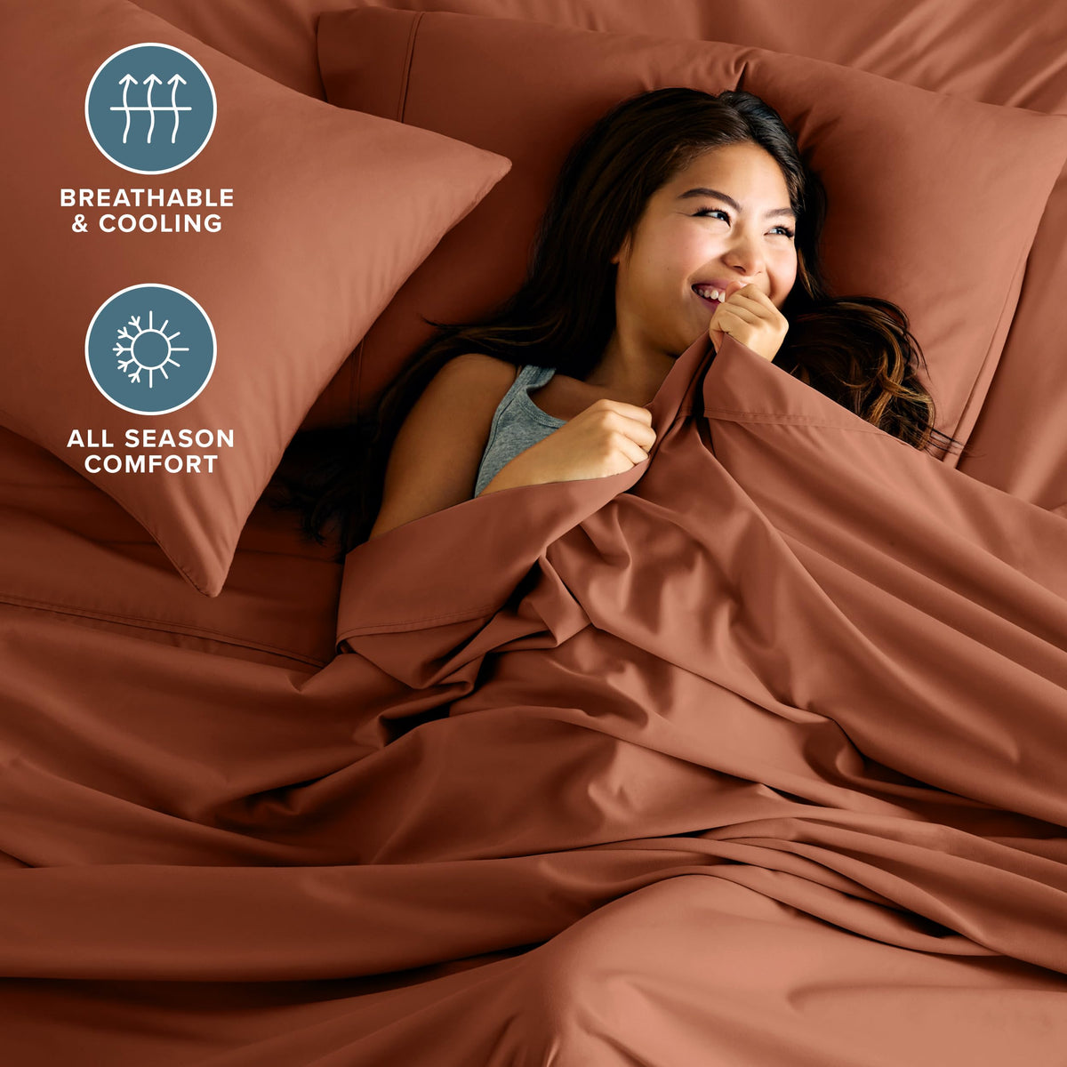 Bare Home queen pillowcase 20x30 highlights soft, wrinkle-resistant microfiber quality.