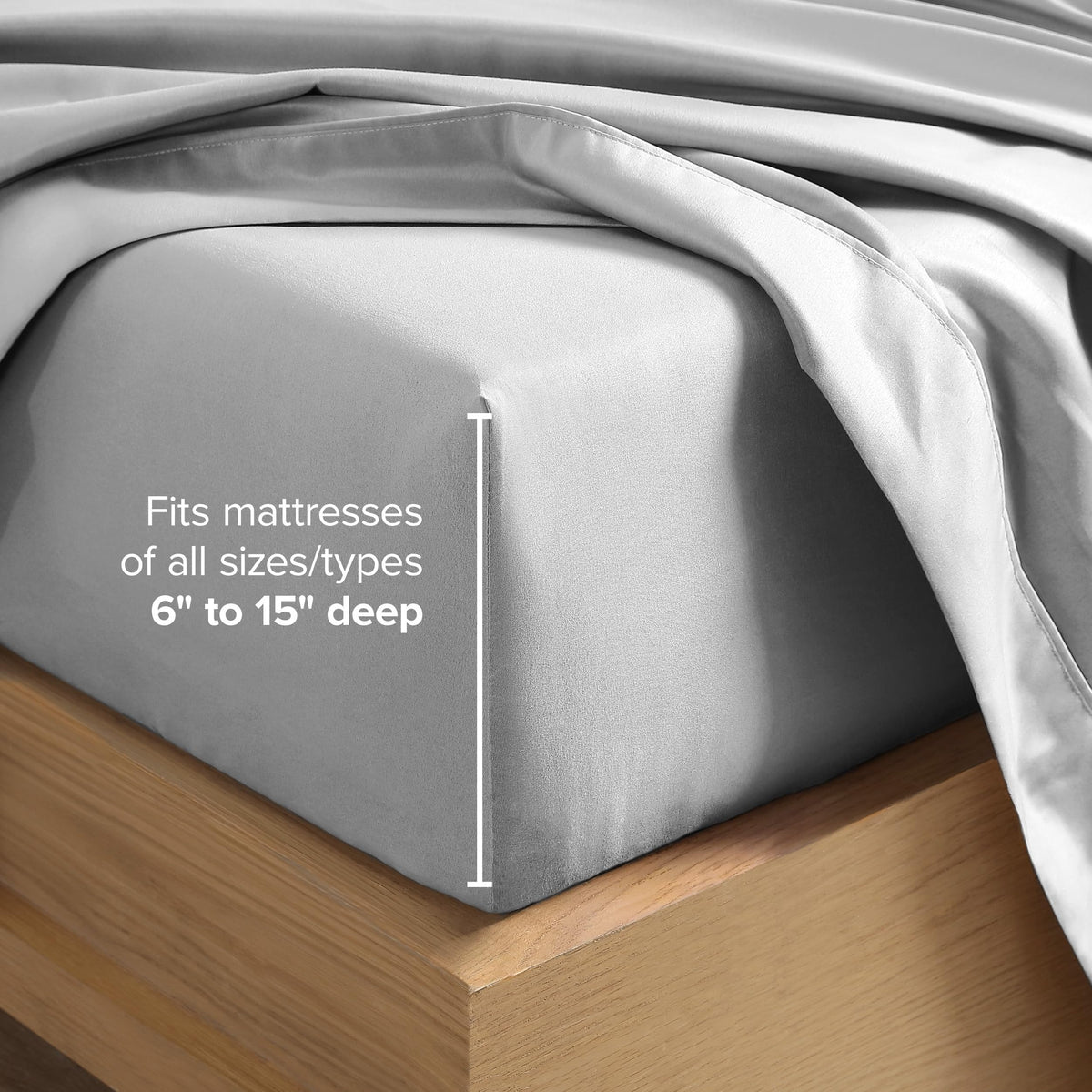 Bare Home Queen Sheet Set all-around elastic keeps sheets in place for a tidy bed