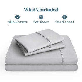 Bare Home queen sheet set French Grey color closeup for versatile bedding