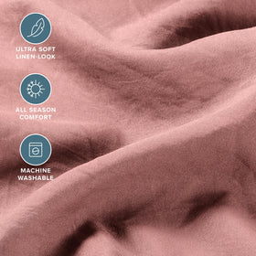Bare Home Queen Sheet Set showing deep pocket for secure fit