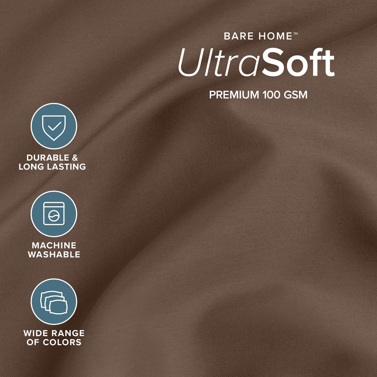 Deep-pocket fitted sheet design holds the mattress securely across the night.