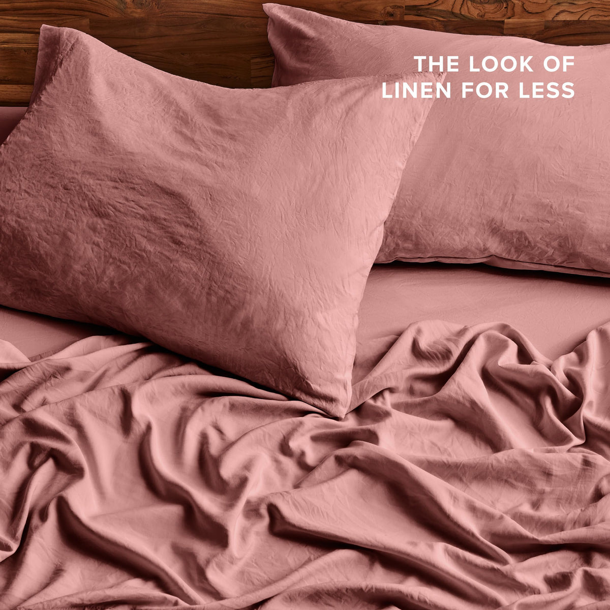 Bare Home dusty rose color bedding adds warm accent to bedroom