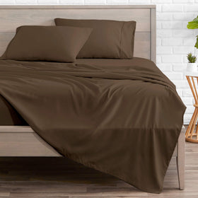 Bare Home queen fitted sheet with all-around elastic securing the mattress snugly.