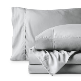 Bare Home queen sheet set OEKO-TEX certificate badge closeup