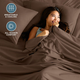 Bare Home pillowcases included with the set for daily easy use and comfort.