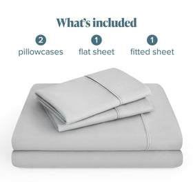 Bare Home Queen Sheet Set room bedroom setup styled for easy bed transformation