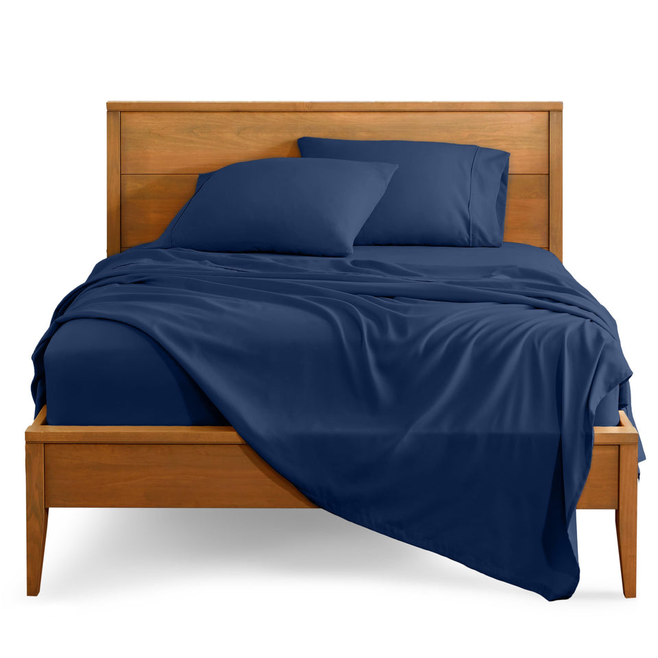 Bare Home queen sheet set ultra-soft fabric, inviting year-round comfort.