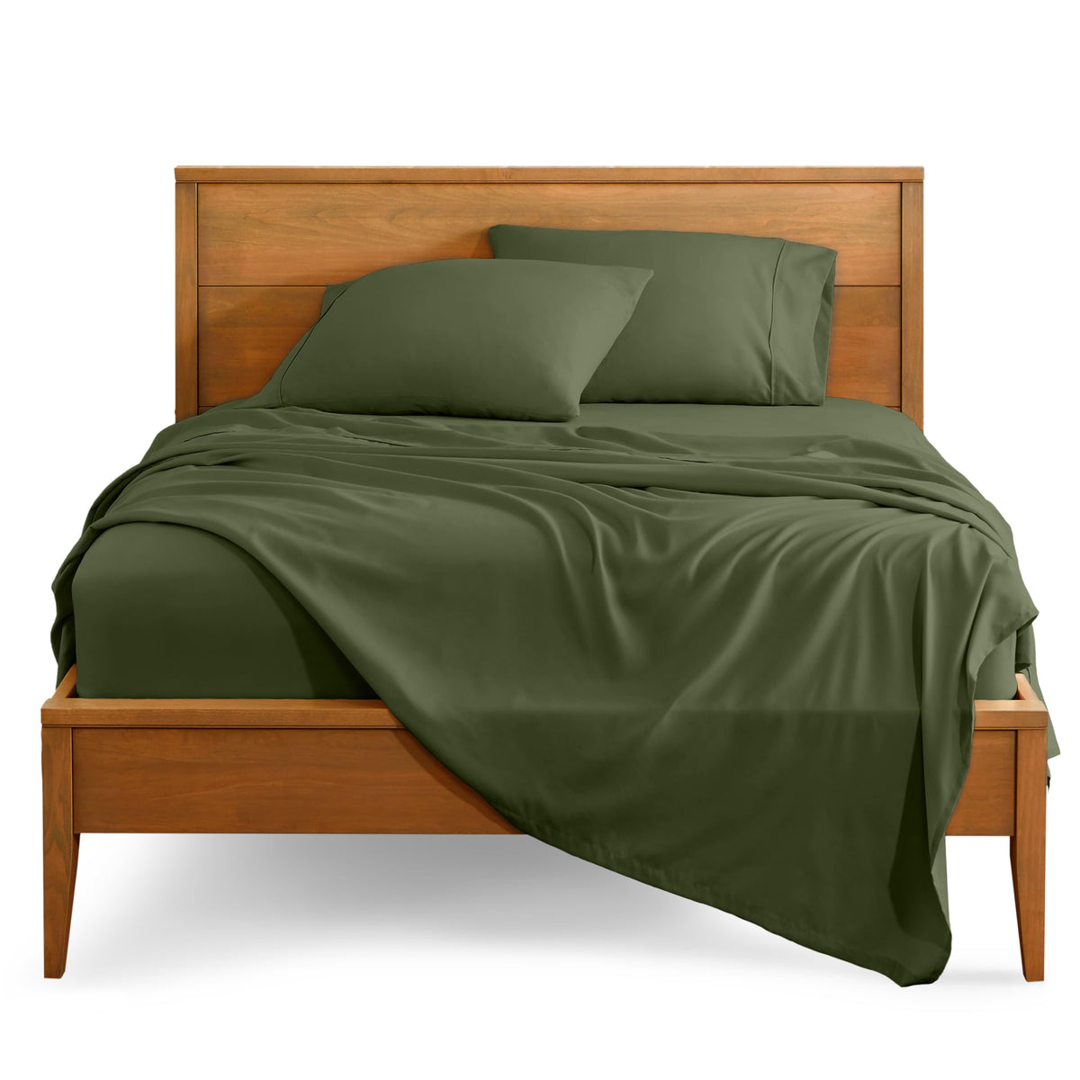 Bare Home queen sheet set with ultra-soft fabric for year-round comfort.