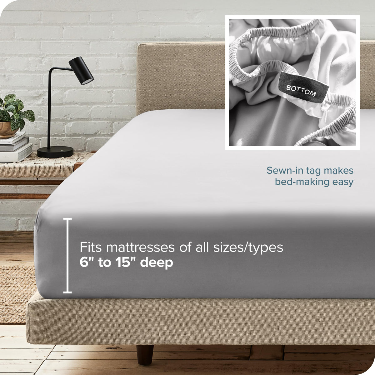 Bare Home queen sheet delivers year-round comfort warm in winter, cool in summer.