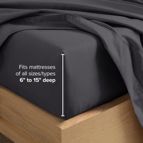 Bare Home sheet fabric close-up, hydro-brushed texture for ultra-soft feel.