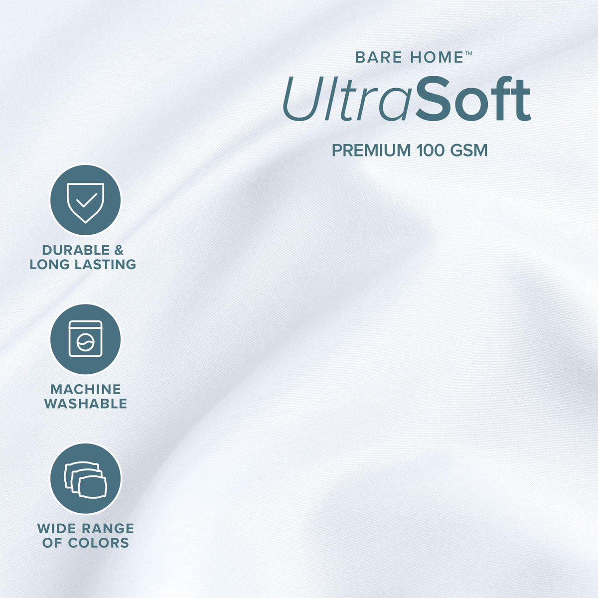 Bare Home split-head-flex-king fitted sheet elastic all around demonstrates secure fit.