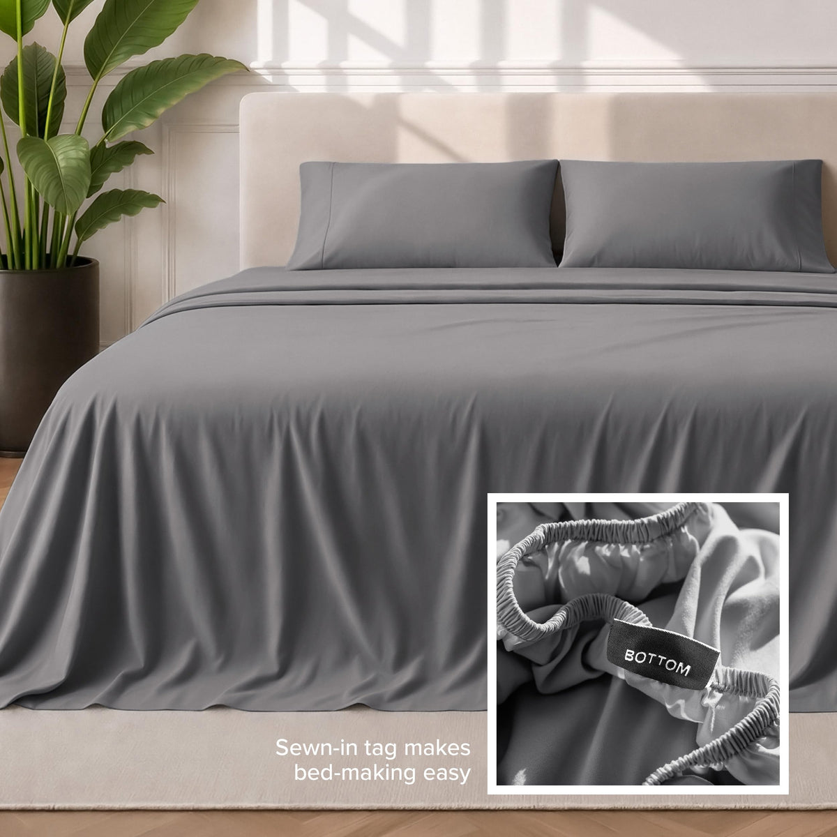 Easy care design helps keep sheets soft and wrinkle-free