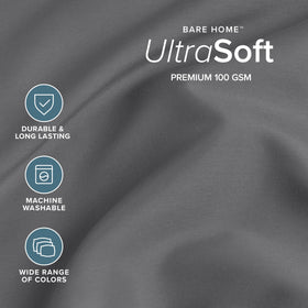 Pillowcase included with Bare Home sheet set for convenient bedding
