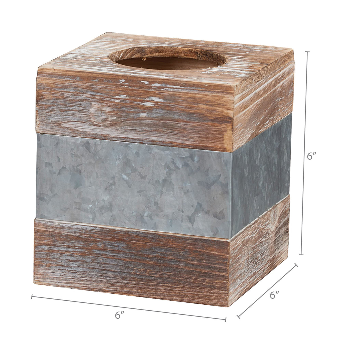 Barnyard Designs farmhouse decor tissue box cover fits in kitchen, dining, or bath areas.