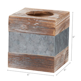 Barnyard Designs farmhouse decor tissue box cover fits in kitchen, dining, or bath areas.