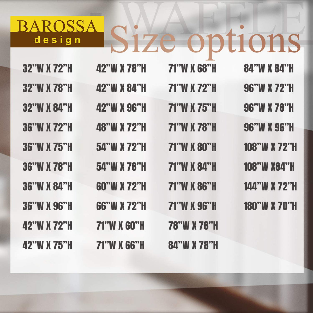 Barossa Design hotel luxury spa look curtain with refined texture