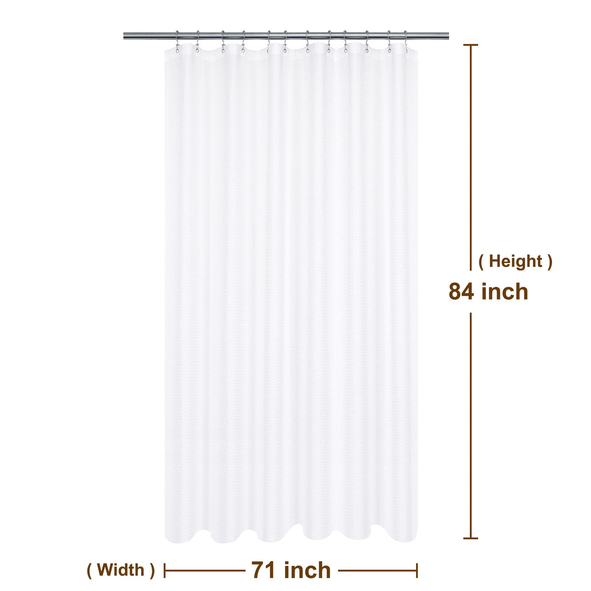 Barossa Design machine-washable shower curtain for easy cleaning