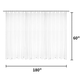 Barossa Design curtain magnets at bottom secure the panel during showers.