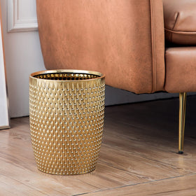 BASDHE compact-design trash can fits narrow bathroom cabinets and under-sink spaces.