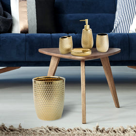 BASDHE home-office decorative waste bin enhances desks and study areas.
