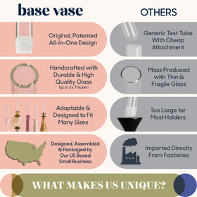 Base Vase dishwasher-friendly components for quick cleanup after events
