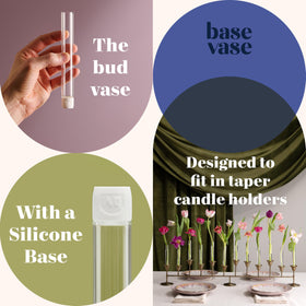 Base Vase removable silicone bases for easy cleaning and versatile use