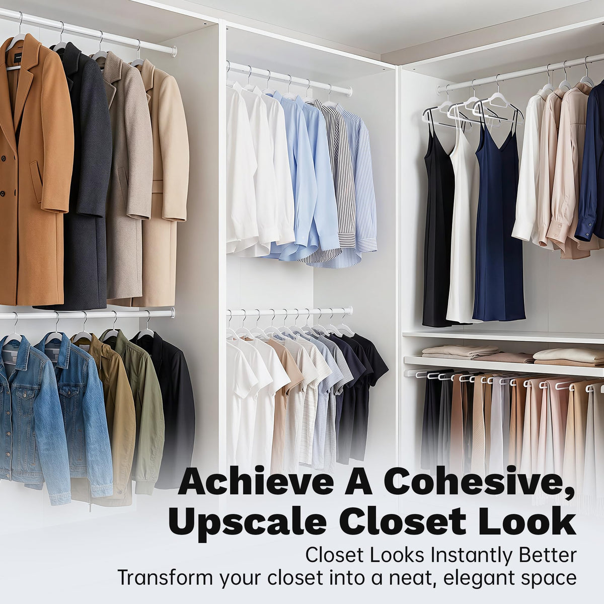 Baseca closet-organization solution helps you optimize storage.