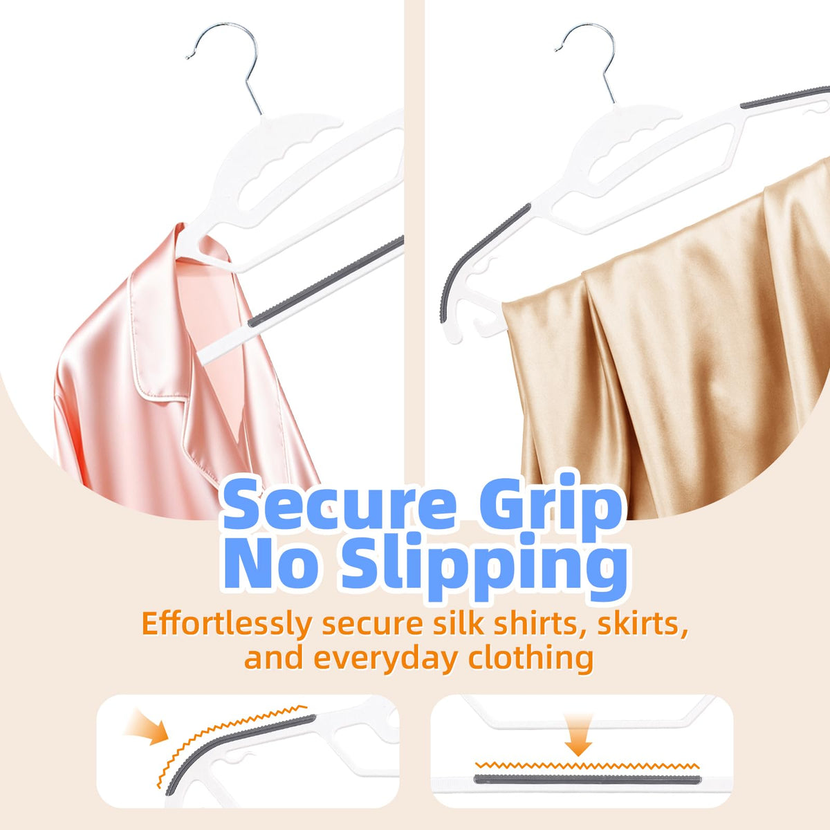 Baseca contoured shoulders preserve garment shape during storage.