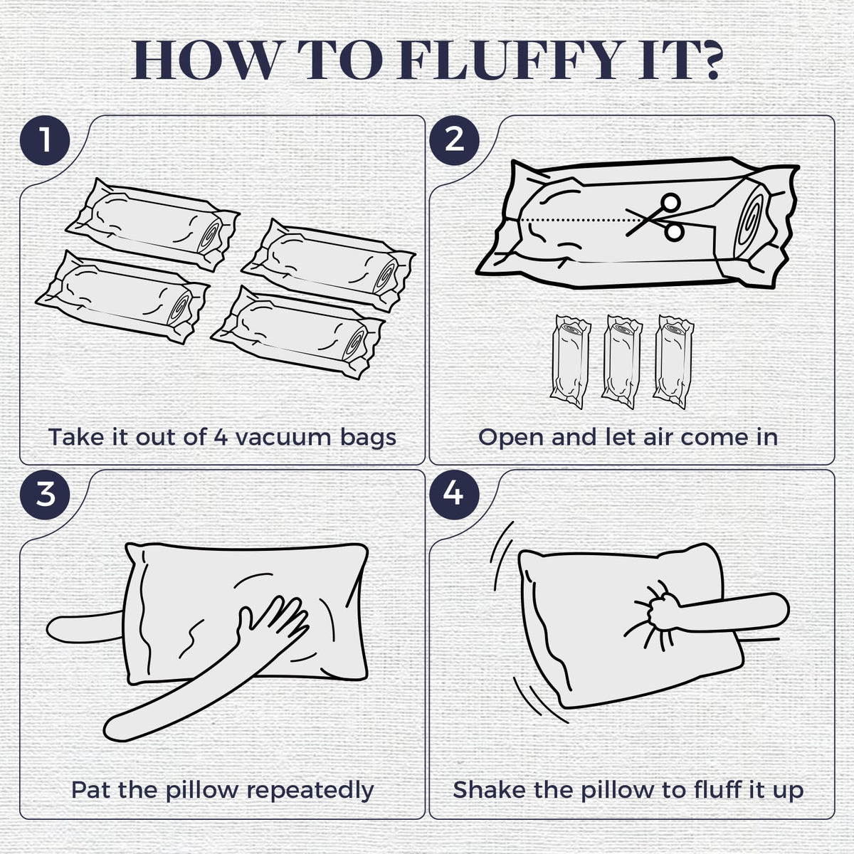Pillows beside neatly folded sheets and blanket