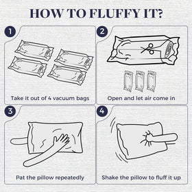 Pillows beside neatly folded sheets and blanket