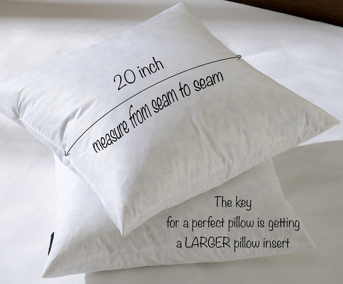 Basic Home 20x20 insert fits standard pillow covers easily
