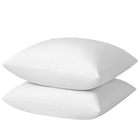 Basic Home goose-down pillow insert close-up reveals plush premium fill and loft