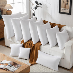 Basic Home pillow insert is machine washable for easy refresh