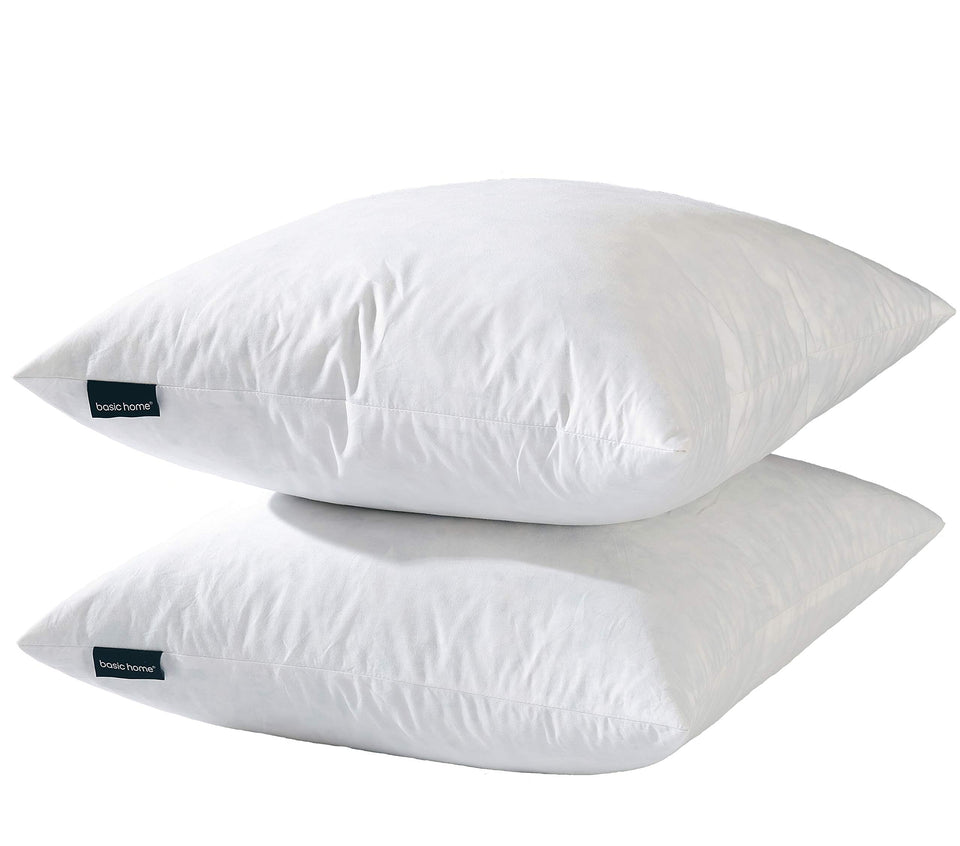 Basic Home hotel-style goose feather insert with plush fill for sofa or bed.