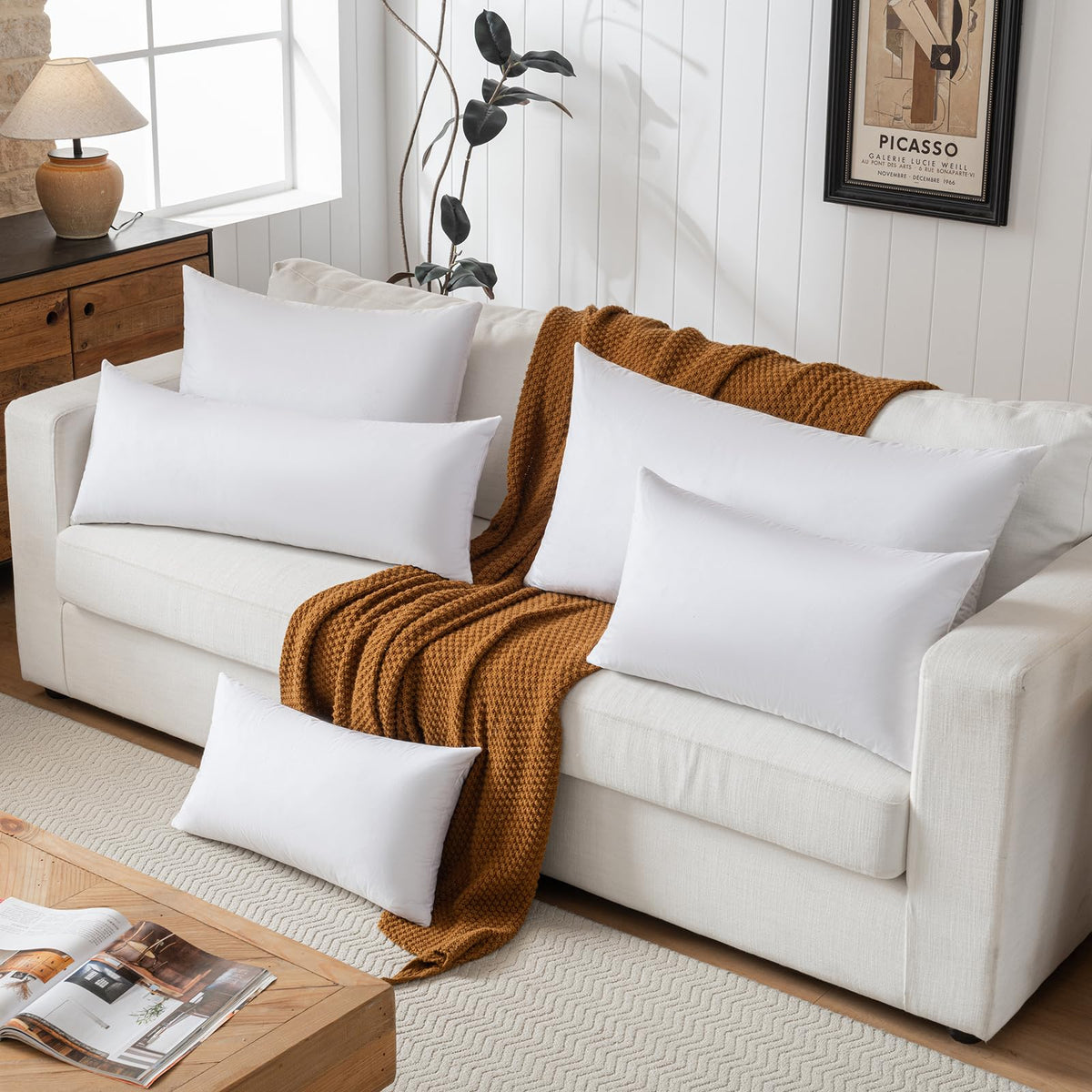 Basic Home odorless goose-down fill keeps your bedroom fresh and inviting
