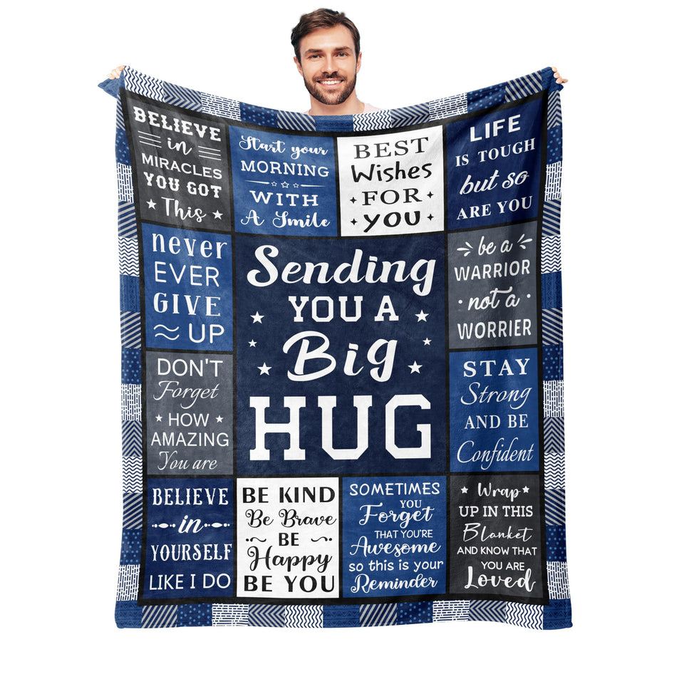 Basiole Get Well Gift blanket folded on bed offers comforting warmth for recovery.