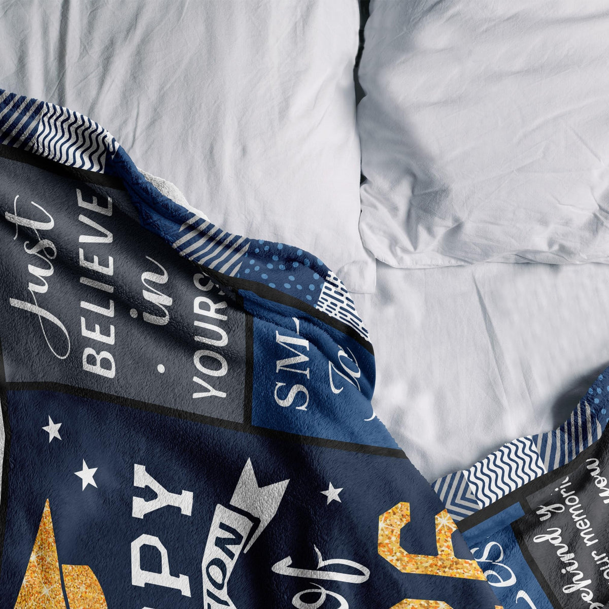 Basiole graduation blanket easy care-wash performance helps busy graduates.
