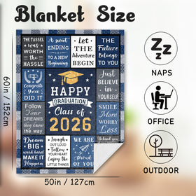 Basiole graduation blanket soft and fluffy texture enhances cozy moments.