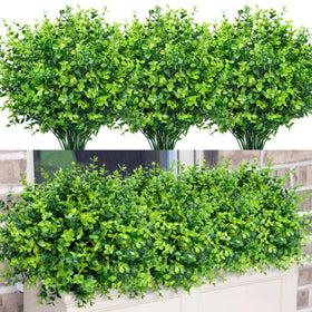 Bassion 24-bundle greenery for outdoor decor with eucalyptus stems.