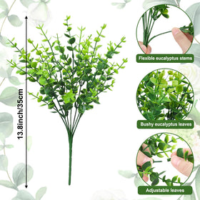 Bassion eucalyptus stems, 13.8 inches, for flexible vertical arrangements.