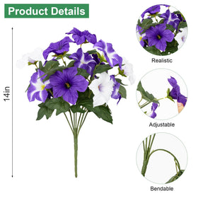 Bassion morning glory faux flowers branch provides maintenance-free garden charm.