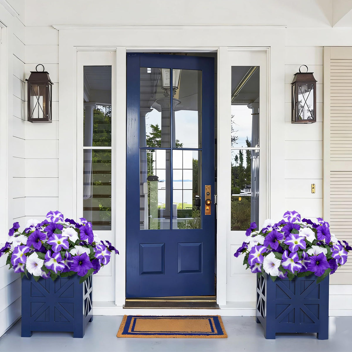 Bassion UV-resistant silk flowers stay bright through wind and rain.