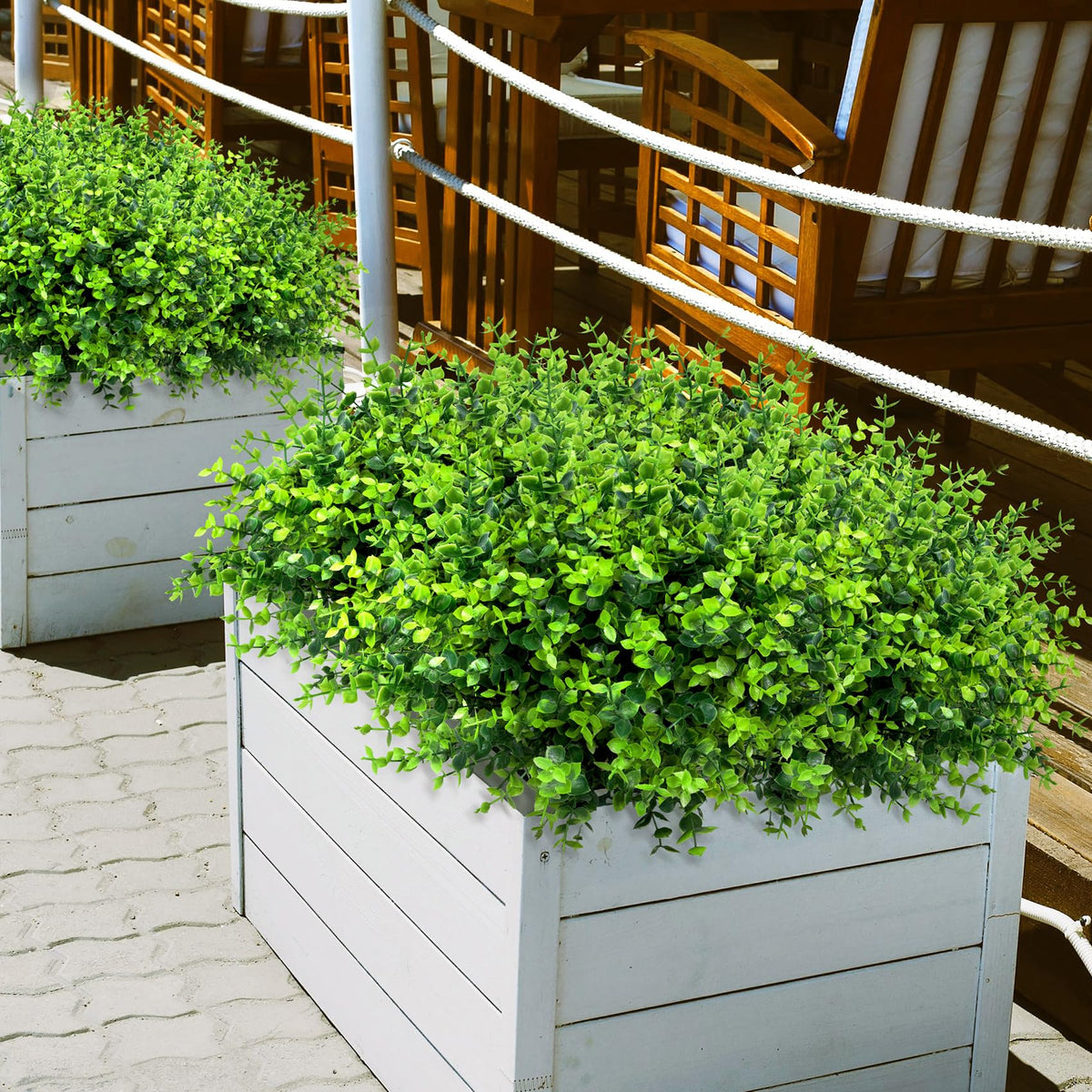 Bassion UV-resistant outdoor plants keep color through seasons.