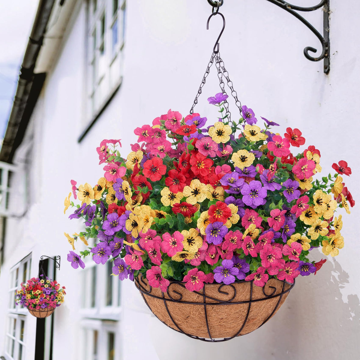 Bassion weatherproof outdoor flowers endure wind and rain for lasting color