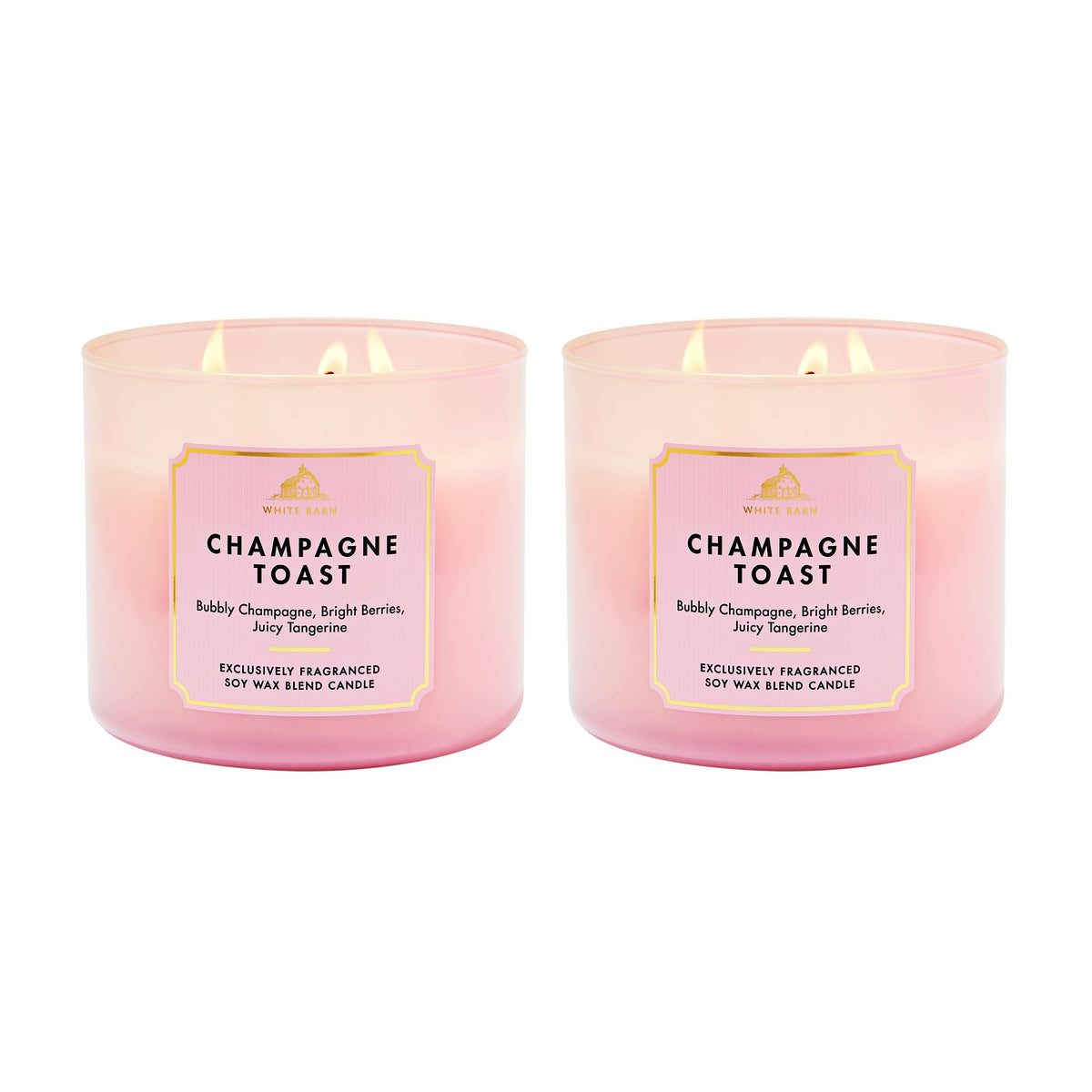 Bath & Body Works Champagne Toast 3-Wick pack for festive room fragrance