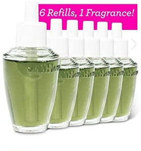 Bath & Body Works Fresh Balsam Wallflowers refill scene, diffuser in use, scents a welcoming space.