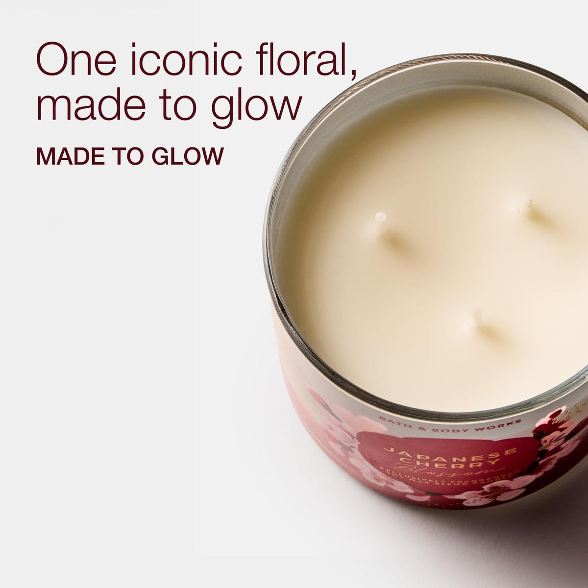 Bath & Body Works Japanese Cherry Blossom ornate lid adds gift-ready appeal.