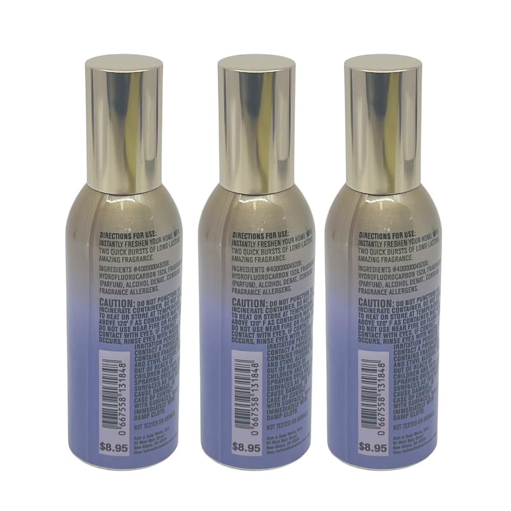 Bath and Body Works Linen Lavender 3-pack display showing value and ease of use