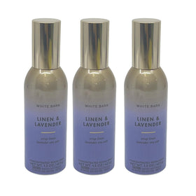 Bath and Body Works Linen Lavender room spray bottle close-up for instant room refresh
