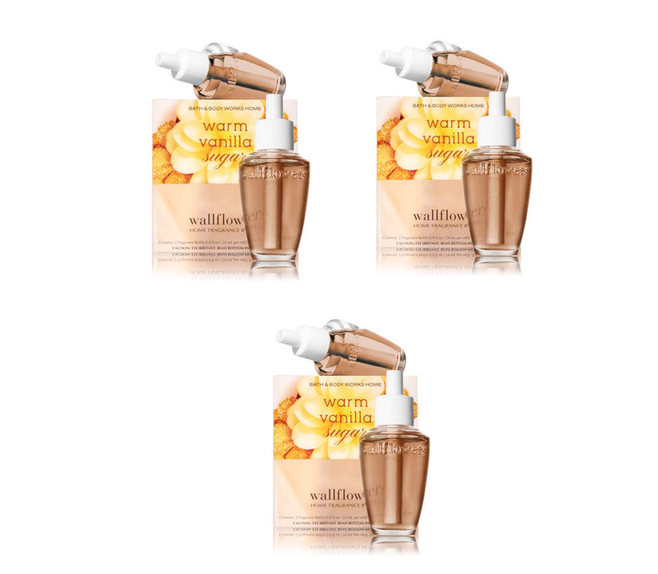 Bath &amp; Body Works Wallflowers refill bulb in Warm Vanilla Sugar for long-lasting aroma.